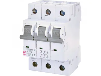 Jistič Etimat Colour B 3p 16A 10kA (šedý)