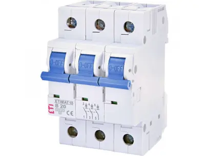 Jistič Etimat Colour B 3p 20A 10kA (modrý)