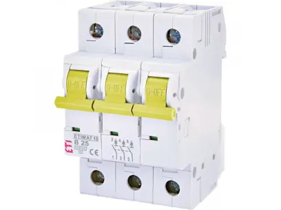 Jistič Etimat Colour B 3p 25A 10kA  (žlutý)