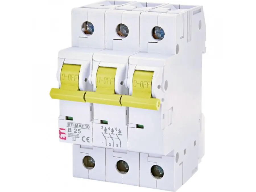 Jistič Etimat Colour B 3p 25A 10kA  (žlutý)