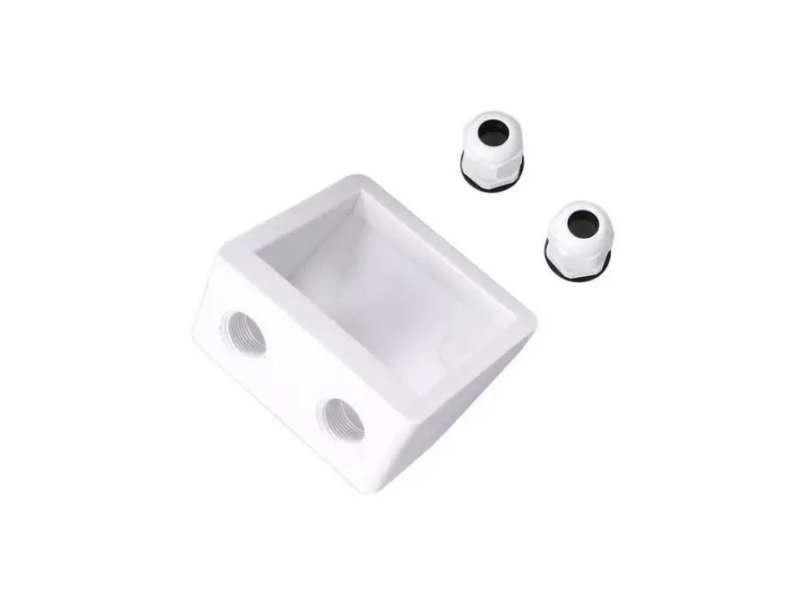 Průchodka kabelů plastová ABS bílá, dvojitá